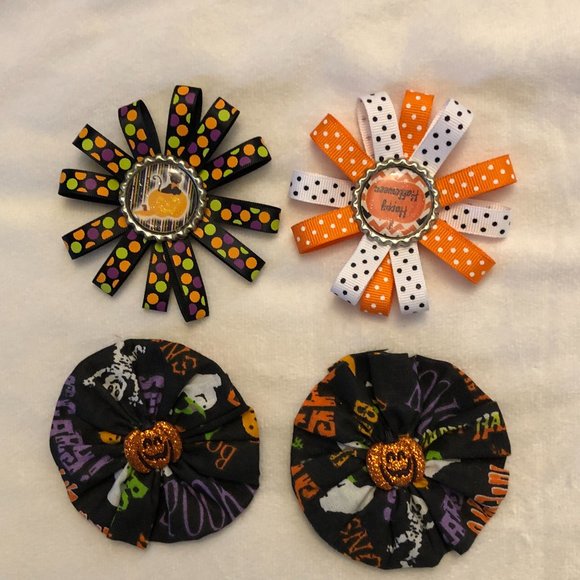Halloween Accessory Bundle for Little Girls Necklaces Spider Pumpkin Headband - Picture 4 of 5